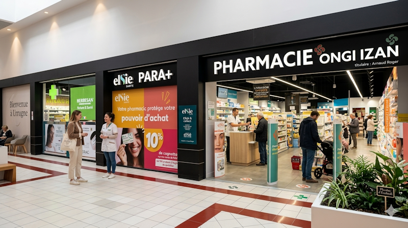 pharmacie ONGI IZAN &agrave; Urrugne dans le pays basque centre LECLERC
