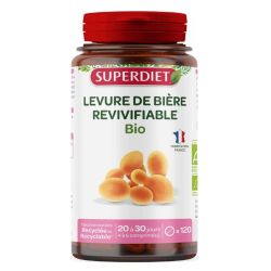 Superdiet levure de bière revivifiable Bio 120 comprimés