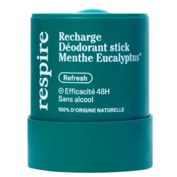 Respire déodorant stick menthe eucalyptus recharge bio 50g