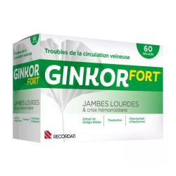 Ginkor Fort jambes lourdes & crise hémorroïdaire 60 gélules