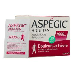Aspegic 1000 mg adultes 30 sachets