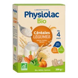 Physiolac céréales bébé légumes Bio 200g