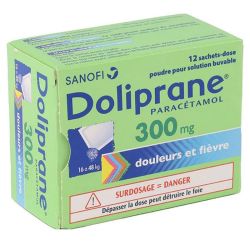 Doliprane 300 mg poudre en sachets 12 sachets