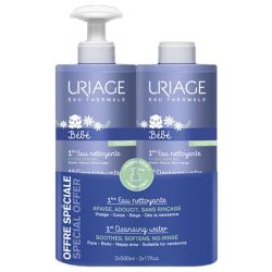 Uriage Bébé 1ère eau nettoyante Lot de 2 x 500 ml