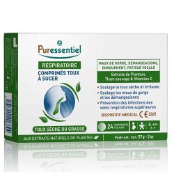 Puressentiel Respiratoire toux sèche ou grasse 24 comprimés