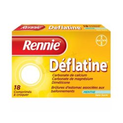Rennie Deflatine 18 comprimés à croquer