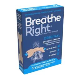 Breathe Right 10 bandelettes nasales Original Large