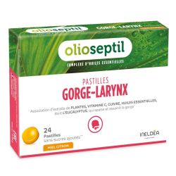 Olioseptil Gorge Larynx Miel/Citron 24 pastilles