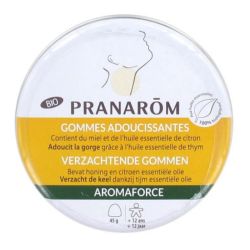 Pranarôm Aromaforce gommes adoucissantes Miel/Citron bio 45g