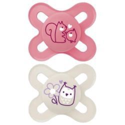 Mam 2 Sucettes Original Naissance 0-2 Mois Écureuil et Chouette