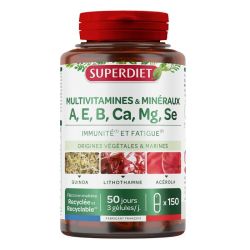 SuperDiet multivitamines et minéraux 150 gélules