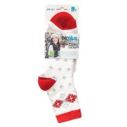 Airplus Socks Flocon RougeAloe Cabin Chaussettes Hydratantes Pointure 35 - 41, 1 Paire