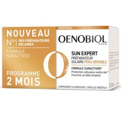 Oenobiol Sun Expert préparateur solaire peau sensible 2x30 capsules
