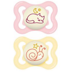 MAM Sucette Supreme Nuit 2-6 Mois Silicone x 2