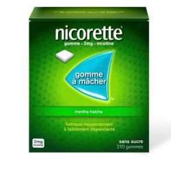 Nicorette 2mg gomme Menthe Glaciale 210 gommes à mâcher