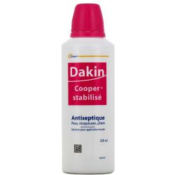 Dakin stabilisé antiseptique peau muqueuse plaies 250ml