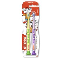 Elmex brosse à dents souple débutant 0-3 ans + mini-dentifrice anti-caries 0-6 ans12 ml