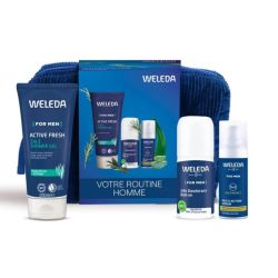 Weleda Trousse soins hygiène homme, 3 produits + trousse