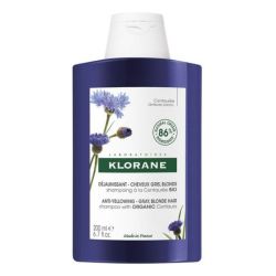 Klorane Centaurée Bio shampoing déjaunissant cheveux gris blonds 400ml