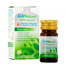 GANatura 100% naturel brûlures d'estomac 14 comprimés