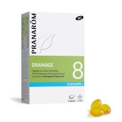 Pranarôm Oléocaps N°8 drainage bio 30 capsules