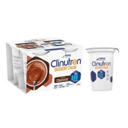 Clinutren crème dessert HP/HC+ saveur chocolat 4 x 200 g