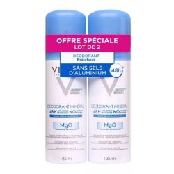 Vichy déodorant minéral 48h lot de 2 x 125 ml