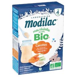 Modilac Mes céréales du soir Carotte bio dès 4 mois 250g