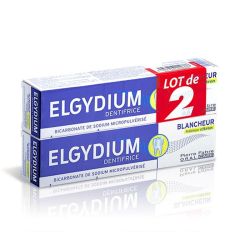 Elgydium dentifrice blancheur fraîcheur citron anti taches 2x75ml