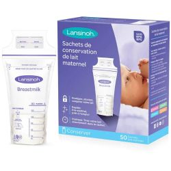 Lansinoh 50 sachets de conservation de lait maternel
