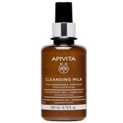 Apivita Cleansing Milk lait nettoyant 3 en 1 visage et yeux 200ml