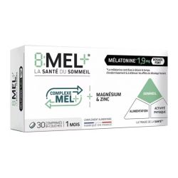 8Mel+ Mélatonine 1,9 mg 30 C+comprimés bi-couches