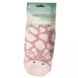 Airplus Aloe Cabin Socks Chaussettes Hydratantes Nude Motif Girafe Pointure 35-41