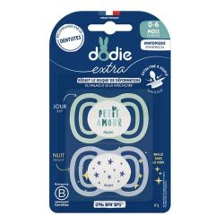 Dodie Sucette Extra 0-6mois Bleu X2