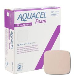Aquacel Foam non adhésif Pansement hydrocellulaire Boite de 10 pansements de 12,5 cm x 12,5cm