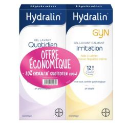 Hydralin Gyn gel lavant calmant irritation 200 ml + gel lavant quotidien 200 ml -20%