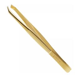 Vitry pince à épiler mors crabe biais dorée