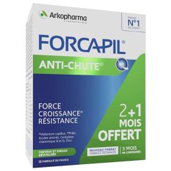 Forcapil anti-chute cheveux et ongles dévitalisés 90 comprimés
