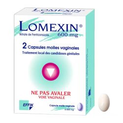 Effik Lomexin 600 mg 2 capsules vaginales pour candidose