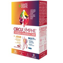 Sante Verte Circulymphe jambes légères 24h jour/nuit 56 comprimés