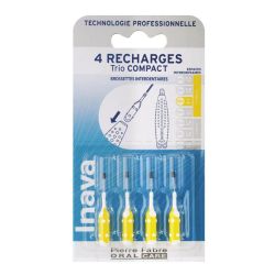 Inava recharges brossettes interdentaires 1mm jaune x4
