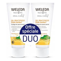 Weleda duo gel dentifrice enfant dents de lait 2x50ml