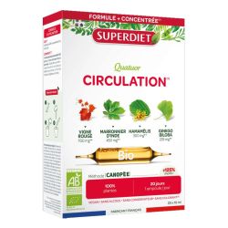 Superdiet Quatuor circulation bio 20 ampoules