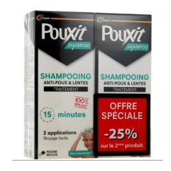 Pouxit Shampooing traitant anti-poux et lentes - 2 x 200 ml