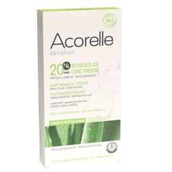 Acorelle Bandes de Cire Froide Visage BIO 4.8ml