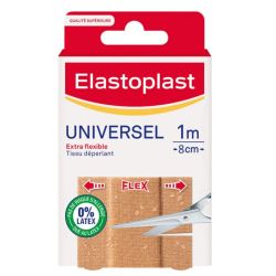 Elastoplast Universel 0% Latex 10 pansements extra flexibles 1m x 8cm