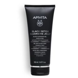 Apivita Black Détox gel nettoyant noir visage et yeux 150ml