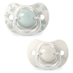 Suavinex Lot de 2 Sucettes Symétriques SX Pro Birdies Vert 6/18 Mois