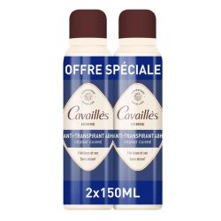 Cavaillès Absorb+ 48H Homme anti-transpirant spray 2x150ml