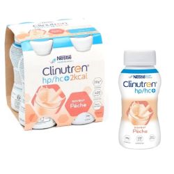 Clinutren HP/HC+ boisson saveur pêche 4 x 200 ml